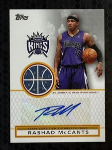 2009 Topps RASHAD MCCANTS Game Worn Jersey AUTO /299 (UNC) - Picture 1 of 3