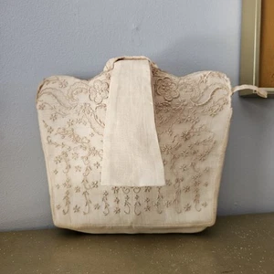 Antique Silk? Embroidered Handbag Purse 1930s - Picture 1 of 11