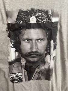 Retro Dale Earnhardt Middle Finger  Graphic Print T-Shirt Adult 2XL Gray NWOT - Picture 1 of 8