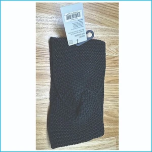 Black Knit Headband - Women's Winter Ear Warmer, Soft, Cozy, Twist Design - Picture 1 of 12