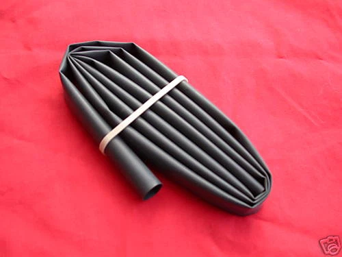 TUBO TERMORRETRÁCTIL 1/2" NEGRO RELACIÓN 2:1 4' PIES ENVÍO GRATUITO Foto 1 de 1