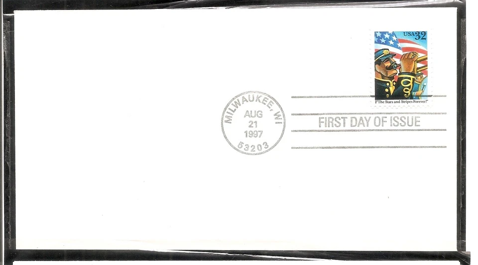 US SC # 3153 The star And stripes forever FDC. Ready For Cachet - Image 1 of 1