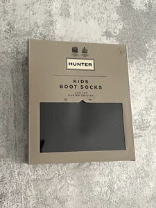 Hunter Kids Boot Socks For Hunter Original Size L Kids New Black - Picture 1 of 2