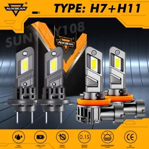 AUXBEAM Canbus H7+H11 Bombillas LED Faro Alto+Bajo 6500K Super Blanco Brillante - Imagen 1 de 12