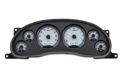 Dakota Digital 94-04 Ford Mustang Analog Gauges Silver White VHX-94F-MUS-S-W - Image 1 of 4