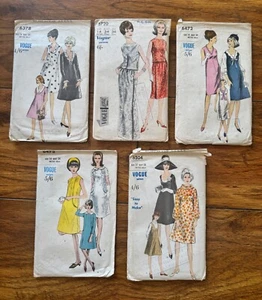 5 VOGUE Dress Patterns Womens Ladies Dresses 1960s-70s 5720 6304 6378 6472 6473 - Picture 1 of 2