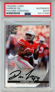 Darron Lee Autographed 2016 Leaf Draft #22 Trading Card PSA Slab 43784 - Picture 1 of 2