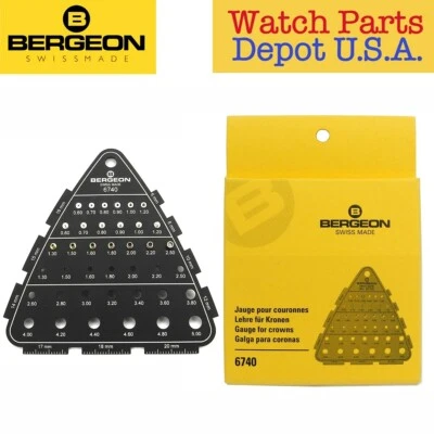 Reloj Universal Bergeon 6740 Corona Calibre Rosca Medición y Diámetro, Hecho en Suiza Foto 1 de 2