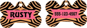 Personalized Dog Bone shape pet tag Name Phone Number Address - Picture 1 of 2