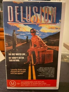 Delusion Ex-rental VHS video tape HTF PAL Jennifer Rubin crime thriller - Foto 1 di 6