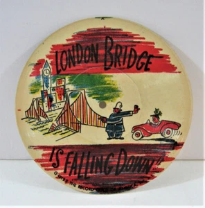 Vintage 6 1/2" Picture Record Guild of America London Bridge & Hunting We'll Go - Picture 1 of 2