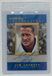 1996 Pinnacle Inscriptions Jim Everett Laserview Auto #2101/3100 Saints - Picture 1 of 2