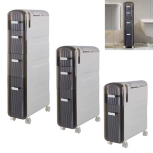Bathroom Storage Cabinet Side Toilet Cabinet with Drawer Bathroom Organizer - Picture 1 of 24