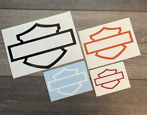 Harley Davidson Bar & Shield Harley Decal Vinyl Sticker Pick Your Color and Size