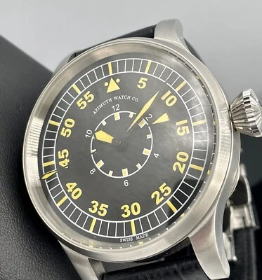 Azimuth Militare 1 B-UHR Inner Hour LE 48mm Swiss Unitas Movimiento Hunter Case Foto 1 de 4