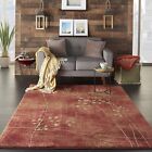 TWO NOURISON AREA RUGS, MATCHING RUSTIC FLAME COLOR