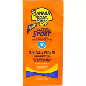 Banana Boat Sport Sunscreen, SPF 30 Lotion, Travel Packets, 0.4 Oz (200 Packs) - Picture 1 of 2