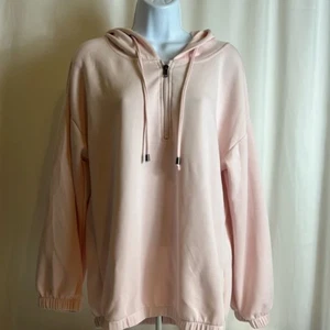 Cable & Gauge Women’s Size Large Pink Long Sleeve Pullover Hoodie Sweatshirt - Picture 1 of 8