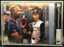 DENNIS HAYSBERT "CERRANO" W/ SNAKE INDIANS AUTOGRAPHED SIGNED PHOTO BECKETT BAS