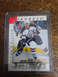 1997-98 PINNACLE BE A PLAYER AUTOGRAPHS #34 BRIAN HOLZINGER BUFFALO SABRES - Picture 1 of 2