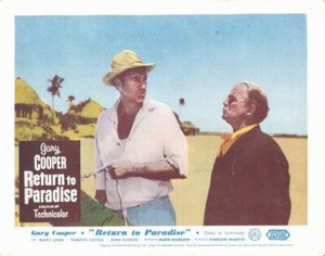 Return to Paradise Original British Lobby Card Gary Cooper Barry Jones 1953