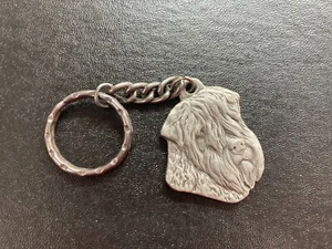 1983 I Love My Soft Coated Wheaten Terrier Rawcliffe Pewter Keychain Key Ring - Picture 1 of 8