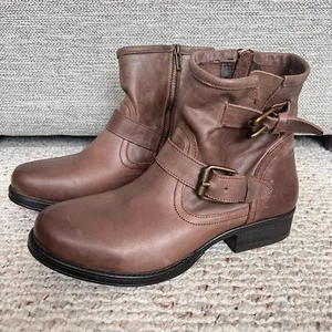 Artisan by Zigi Elicia Womens Brown Leather Western Moto Booties - Picture 1 of 10