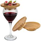 Bamboo Glass Topper/Coasters for Wine Glasses - Rounded/Square