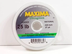 Maxima Ultragreen Leader Tippet Wheel Spools - Size 25 lb - New - Picture 1 of 1