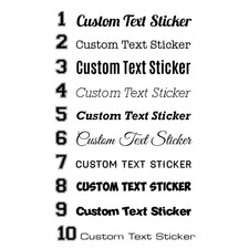 CUSTOM TEXT Personalised Name Lettering Funny Car/Van/Window Shop Decal Sticker