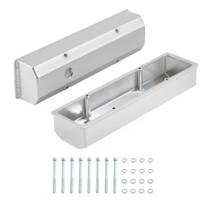 Brushed Finish Valve Cover for CHEVY 58-86 SBC SMALL BLOCK 283 305 327 350 Neuf - Picture 1 of 12