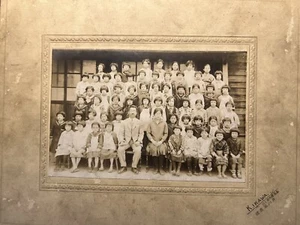 1938 Japanese Photograph School Children All Girls School Japan Teachers Hakuo - Picture 1 of 5
