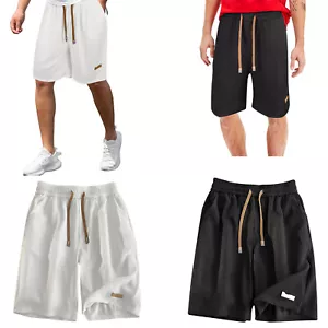 Men's casual shorts Athletic shorts Drawstring quick-drying beach pants Golf jog - Picture 1 of 20