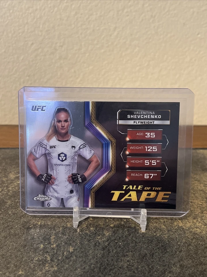 2024 Topps Chrome UFC Valentina Shevchenko #TFT-29 Tale of the Tape Insert (PWE) - Image 1 of 1