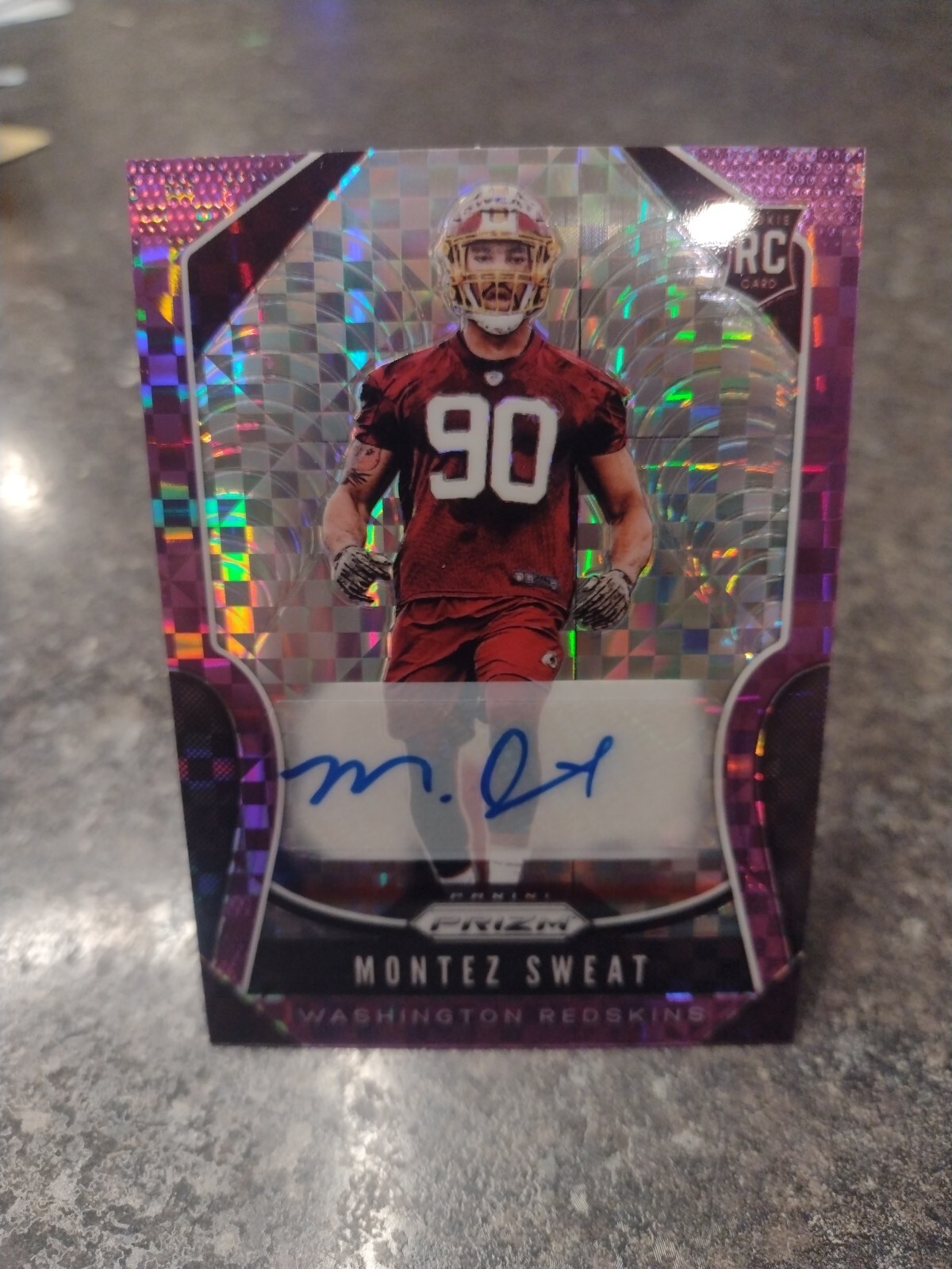 MONTEZ SWEAT 2019 Panini Prizm Auto RC Rookie PURPLE POWER #391 Wash/Bears /49!