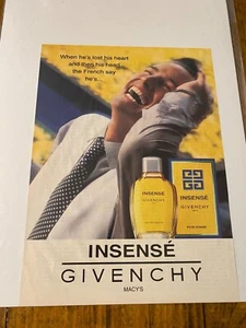 Vintage 1994 Macy's Insense Givenchy The French Say ad - Picture 1 of 1