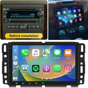 Android For GMC Yukon Chevy Silverado Sierra GPS Navi Radio Car Stereo Carplay - Picture 1 of 13