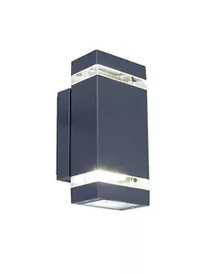 LUTEC 9 in. Dark Gray Outdoor Integrated LED Wall Lantern Sconce, Free Shipping! - Picture 1 of 8