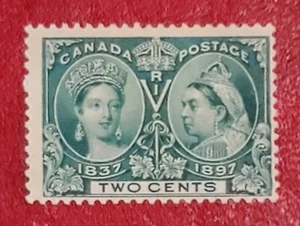 CANADA 1897 2C SCOTT #52 DIAMOND JUBILEE ISSUE STAMP, MNH OG VF/XF~ RARE!! - Picture 1 of 4