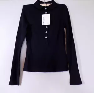 Ted Baker Sharn Jersey Long Sleeve Black Top size 1 Ted / UK S - Picture 1 of 8
