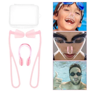 1 juego de tapones para los oídos de natación clip para nariz clip para nariz nadadores tapones para los oídos - Imagen 1 de 11