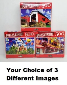 SET PUZZLE CRA-Z-ART 500PZ CARATTERISTICO CAFFÈ BRIDGETON BRIDGE CASTELLO PALLONCINI - Foto 1 di 8