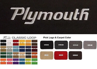 Alfombrillas delanteras Lloyd Mats Classic Loop Plymouth bordadas personalizadas  Foto 1 de 4