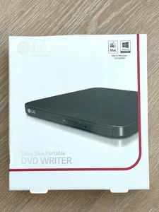 LG Ultra Slim Portable External USB DVD Writer Drive SP80NB80 - Afbeelding 1 van 3