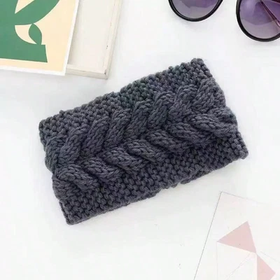 Aquecedor de orelha quente inverno malha trança térmica faixa elástica orelha capa para mulheres - Imagem 1 de 2