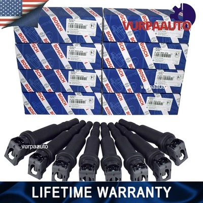 8Sets Genuine OEM Ignition Coil W/ Connector Boot For BMW 5 6 7 x5 x6 0221504470 - Image 1 of 4