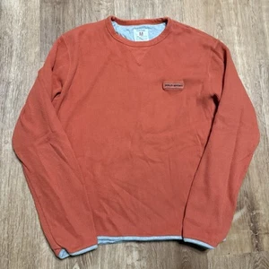 Vintage Polo Sport Thermal Lined Crewneck Sweatshirt Orange Medium Y2K - Picture 1 of 7