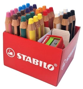 STABILO Buntstift Wasserfarbe & Wachsmalkreide woody 3 in 1-30er Box mit 2 - Bild 1 von 10