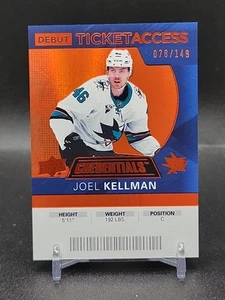 2020-21 UD Credentials - Debut Ticket Access Joel Kellman #60 Orange #/149 - Picture 1 of 2