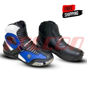 BMW Motorrad Leather Motorcycle Motorbike Racing Short Boots All - Bild 1 von 6